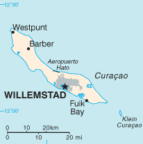 Map of Curaçao