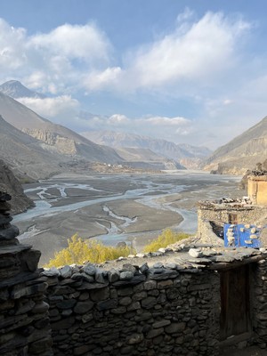 The river bed of the Kaligandaki river