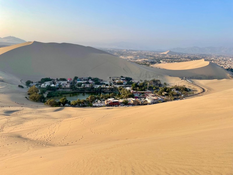 Idylle auf der Düne, für die, die es nach oben schaffen. // Huacachina oasis - actually rather photogenic